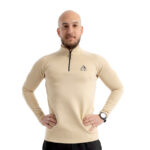 Beige Quarter Zipper