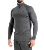 تيشرب بأكمام طويلة وسوستة – رصاصي - Image 5