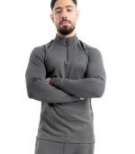 تيشرب بأكمام طويلة وسوستة – رصاصي