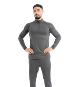 تيشرب بأكمام طويلة وسوستة – رصاصي - Image 6