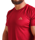 Essential Mesh T-shirt – Stripped Back - Maroon - Image 3