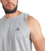 Sleeveless Mesh– Silver - Image 2