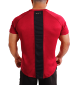 Essential Mesh T-shirt – Stripped Back - Maroon - Image 4