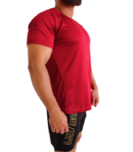 Essential Mesh T-shirt – Stripped Back - Maroon - Image 5