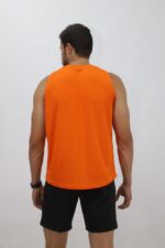 Sleeveless Mesh– Orange - Image 3