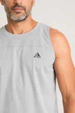 Sleeveless Mesh– Silver - Image 3