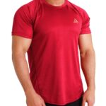 Essential Mesh T-shirt – Stripped Back - Maroon