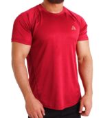 Essential Mesh T-shirt – Stripped Back - Maroon