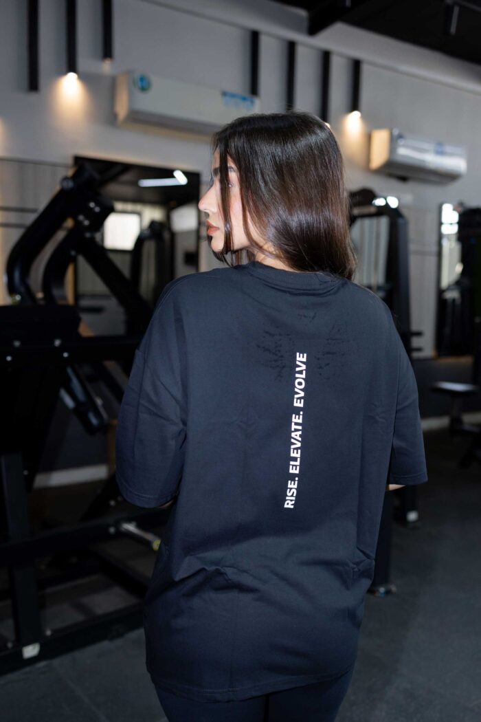Ajet Cotton Oversize T-shirt – Black - Image 2