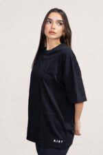 Ajet Cotton Oversized T-shirt – Black - Image 4