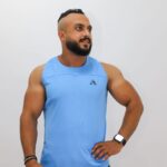 تي شيرت كت رياضي بدون أكمام – لبني