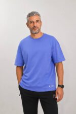 Ajet Cotton Oversized T-shirt – purple - Image 2