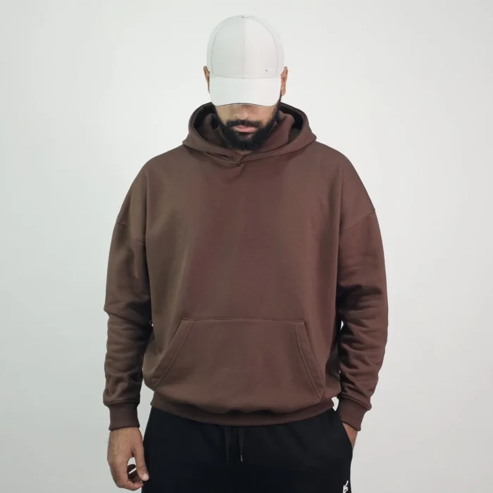 Oversized hoodie – Brown - Image 3