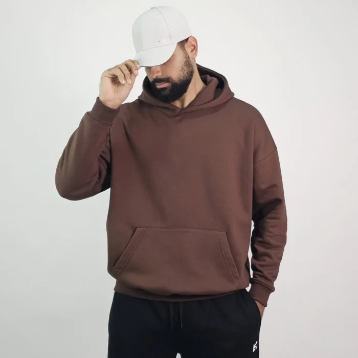 Oversized hoodie – Brown - Image 1