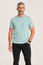 Basic T-Shirt with Pocket - Mint Green