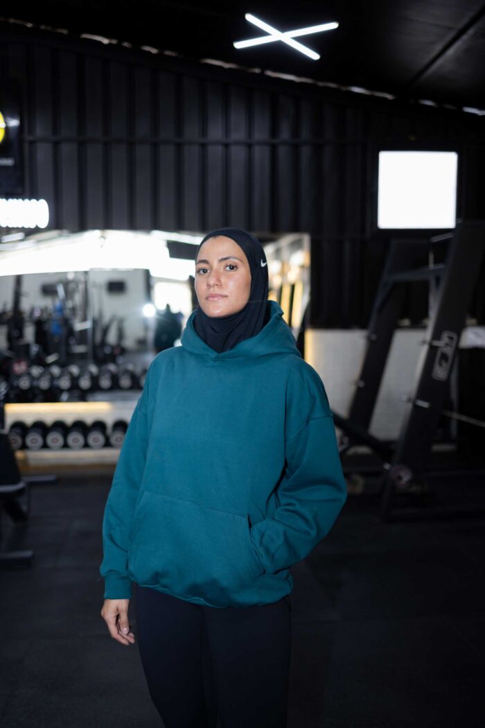 Oversized hoodie – Dark Turquoise - Image 1
