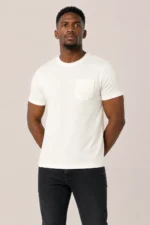 Kejal Signature Premium Pocket Tee – Off White - Image 4