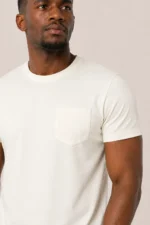 Kejal Signature Premium Pocket Tee – Off White - Image 3