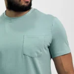 Basic T-Shirt with Pocket - Mint Green - Image 3