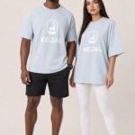 Kejal Cotton Oversized T-shirt – Baby Blue