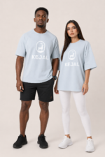 Kejal Cotton Oversized T-shirt – Baby Blue