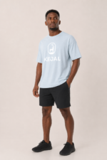 Kejal Cotton Oversized T-shirt – Baby Blue - Image 5