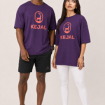 Kejal Cotton Oversized T-shirt – Dark purple