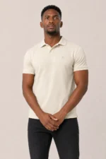 Kejal Signature Cotton Polo – Sand Beige - Image 3
