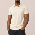 Kejal Signature Cotton Polo – Sand Beige