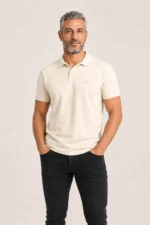 Kejal Signature Cotton Polo – Sand Beige - Image 4