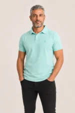 Kejal Signature Cotton Polo – Mint Green - Image 5